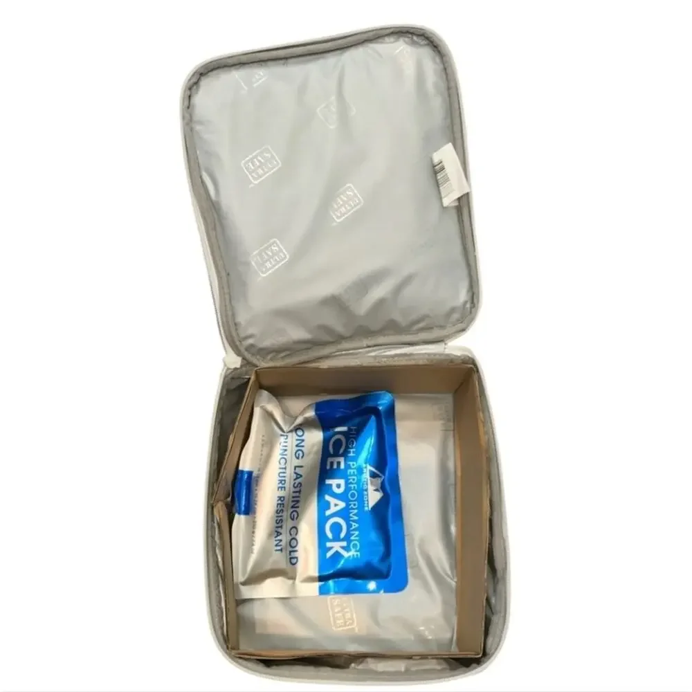 Arctic Zone Blue/Gray Insulated Microban Lunch Box with Reusable Ice Pack NEW